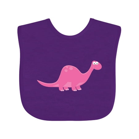 

Inktastic Pink Dinosaur Gift Baby Girl Bib