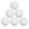 thumbnail image 2 of 6 Pack 9 Inch PU Dimpled Baseballs with Drawstring Carry Bag for Pitching Machine Practice, 2 of 7