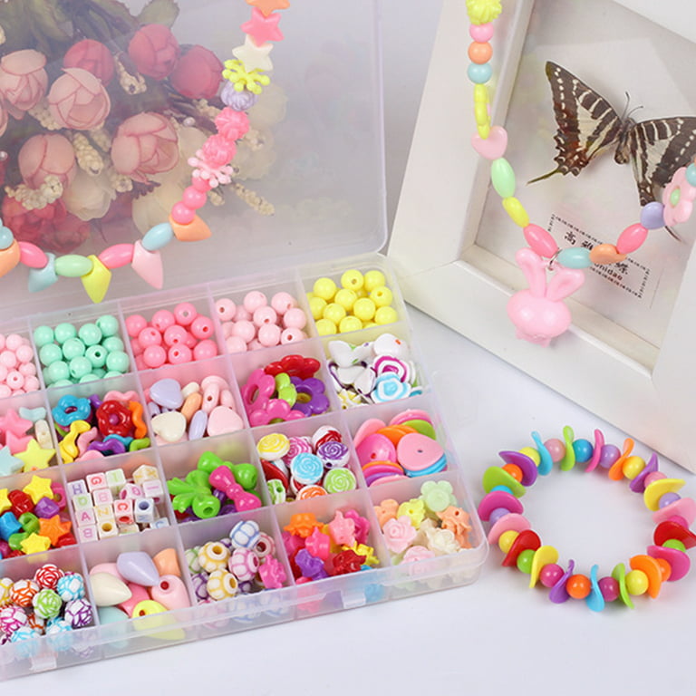 SYGA Beads for Kids Crafts Children's Jewelry Making Kit DIY Bracelets  Necklace Hairband and Rings Craft Kits Birthday for 4, 5, 6, 7-Year-Old  Little Girls-Multicolor(QL-00016) - Beads for Kids Crafts Children's Jewelry