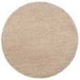 thumbnail image 5 of SAFAVIEH Athens Lavena Solid Shag Area Rug, Beige, 6'7" x 6'7" Square, 5 of 8
