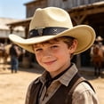 thumbnail image 2 of Gaexia Kids Western Cowboy Hat Playful Sun For Little Boys Girls Outdoor Party Daily Casual, 2 of 4