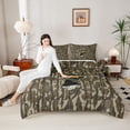 thumbnail image 4 of Castle Fairy Animal Deer Full Size Comforter Sets,Vintage Camouflage Bedding Sets, 4 of 8