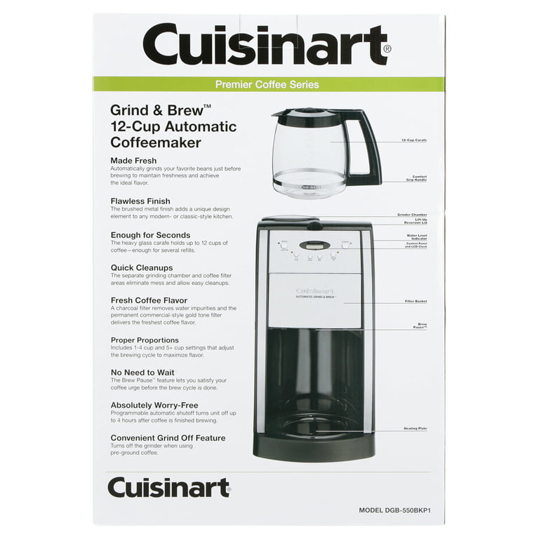 Cuisinart 12 Cup Programmable Automatic Grind And Brew Coffeemaker