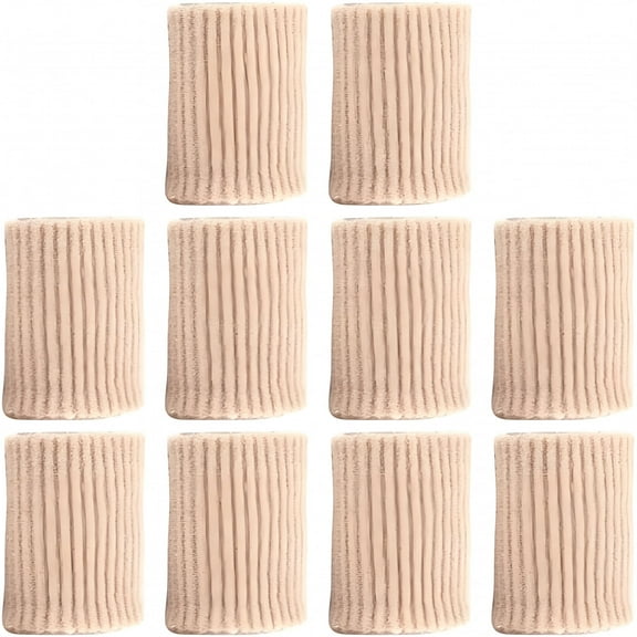 XIRQI 10Pcs Toe Tubes Sleeves Toe Protectors Toe Spacers Toe Cushion Tube Toe Separator for Bunion,Relief Toe Pressure Pain,Hammer Toe,Callus,Corn,Blister,3 Size