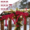 thumbnail image 3 of Christmas Decorations Bows, Party Atmosphere Decorations 10Pcs, 3.4x3.0in for Tree Wreath Wall Window Holiday Party Decor, 3 of 5