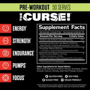JNX Sports® The Curse Pre Workout Powder Sweet Melon Pre Workout Mix for Energy and Focus, 50 Serves