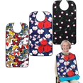 thumbnail image 1 of Pack de 3 baberos Pafusen para adultos para mujer con recolector de migas a prueba de agua, 1 of 8