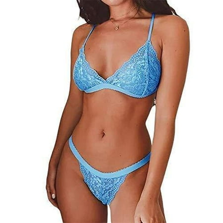 

Women s Two Pieces Lace Lingerie Bra Solid Color Underwear Bralette Bra and Panties Set