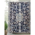 thumbnail image 2 of Boanket Polyester Fabric Vintage Flower, Oriental Boho Tribal Blue Shower Curtain, Waterproof Bathtub Curtain Bathroom Decor Set with Hooks 72 x 84 Inches,, 2 of 6