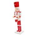 thumbnail image 1 of Cascanueces de Navidad Soldados de Navidad Figuras Artesanales Cascanueces de Madera de 25 cm sombrero rojo, 1 of 9