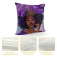 thumbnail image 4 of Nawypu Afro Black Girl with Purple Hair Hold Pillow (No Insert Include) Double Side Design Bolster Pillowcase,for Car,Cushion Couch,Sofa,Bed Cover Home Decorative Cushion Cover, 4 of 5