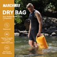 thumbnail image 2 of Mochila impermeable MARCHWAY de 5 litros, flotante, impermeable, amarilla, 2 of 8