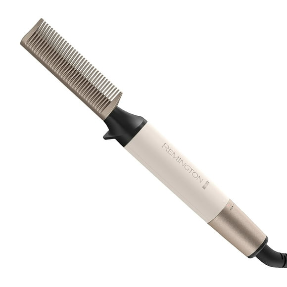 Remington Shea Soft Hot Comb Hair Straightener for Coily, Kinky, and Curly Hair, Ivory