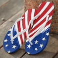 thumbnail image 2 of Chririnla Women's American Flag Print Beach Sandals Casual Comfortable Yoga Mat Flip Flops Quick Dry Lightweight Fashion Outdoor Vacation Pool Flats Slippers, 2 of 7
