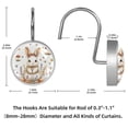thumbnail image 4 of Imobaby 12 Pcs Metal Shower Curtain Hooks Rust Proof for Shower Curtain Liner - Rabbit Picnic Mushroom Red, 4 of 8