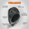 thumbnail image 3 of Comfort Zone Fan-Forced Oscillating Space Heater with Thermostat, Black, 3 of 7