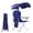Blue, variant on CycloneSound Portable Folding Camping Chair with Canopy Adjustable Shade for Beach, Camping, and Outdoor Activities