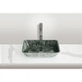 thumbnail image 4 of Castello USA Inc Arete Rectangular Tempered Glass Vessel Bathroom Sink in Green, 4 of 6