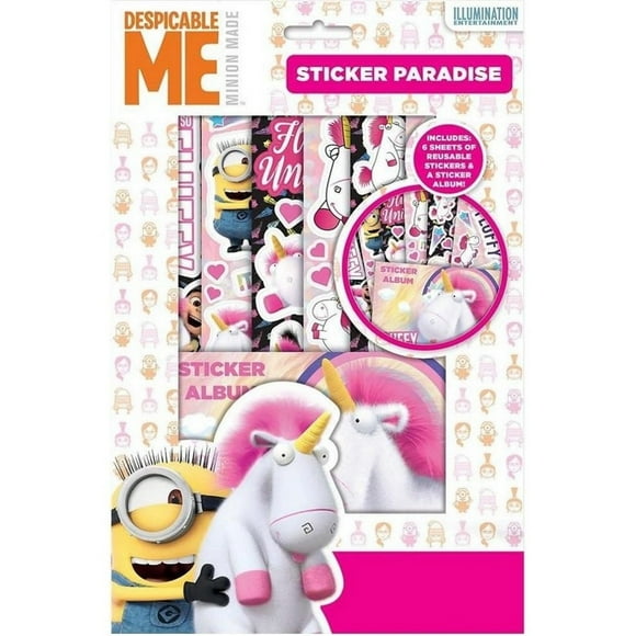 Despicable Me Ensemble d'Autocollants Moelleux Paradis (Lot de 7)