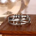 thumbnail image 1 of Bagues Réglables pour Femmes et Hommes, Décor de Cercles, Perles, Bague Plaquée Multi-Cercles, Bijoux Unisexes pour Adultes, Décorations de Main Type 3, 1 of 7