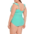 thumbnail image 4 of Time and Tru Women’s and Women’s Plus Size Seersucker Stripe One Piece Swimsuit, 4 of 4