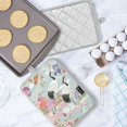 thumbnail image 5 of Yayeee Pot Holders Kitchen Heat Resistant with Pockets 7"x9.8" Cotton Oven Cooking Hot Pads, Colorful Flowers Blossoms, 5 of 7