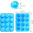 thumbnail image 2 of Food Grade Silicone Flowers Molds, Flowers And Heart Shape Non-Stick 3-Pack Silicone Molds (D-583-A), 2 of 5