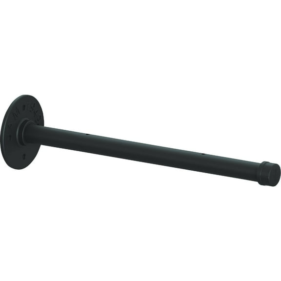 Knape & Vogt Birmingham 14 In. Black Straight Pipe Shelf Bracket RP-201BRST-14BK