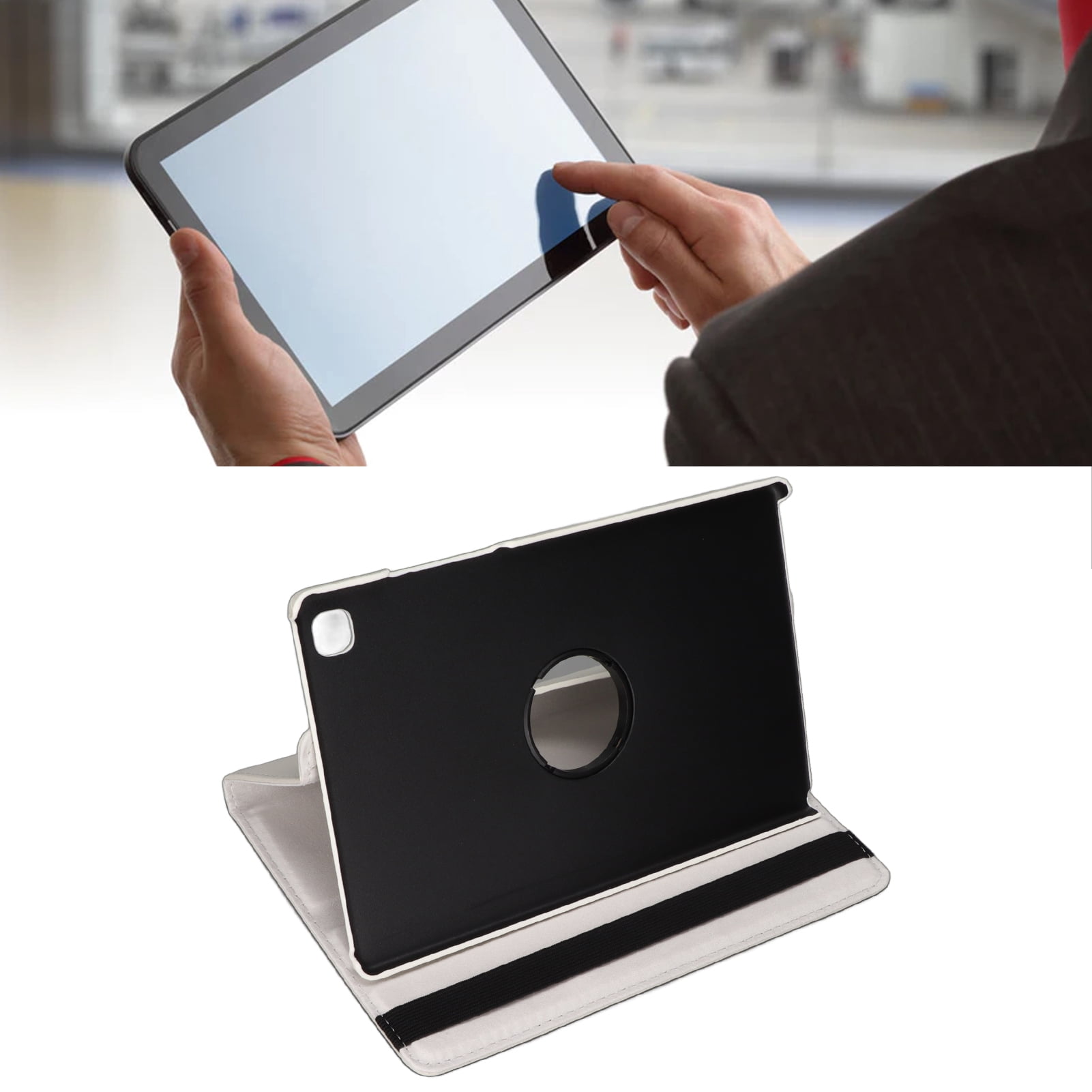 Tablet Case, Adjustable Angle Tablet Protective Case Lightweight All Around Protection  for 10.4in Tablet White