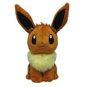 Sanei Pokemon All Star Series Eevee Stuffed Plush, 8", Brown (PP07)