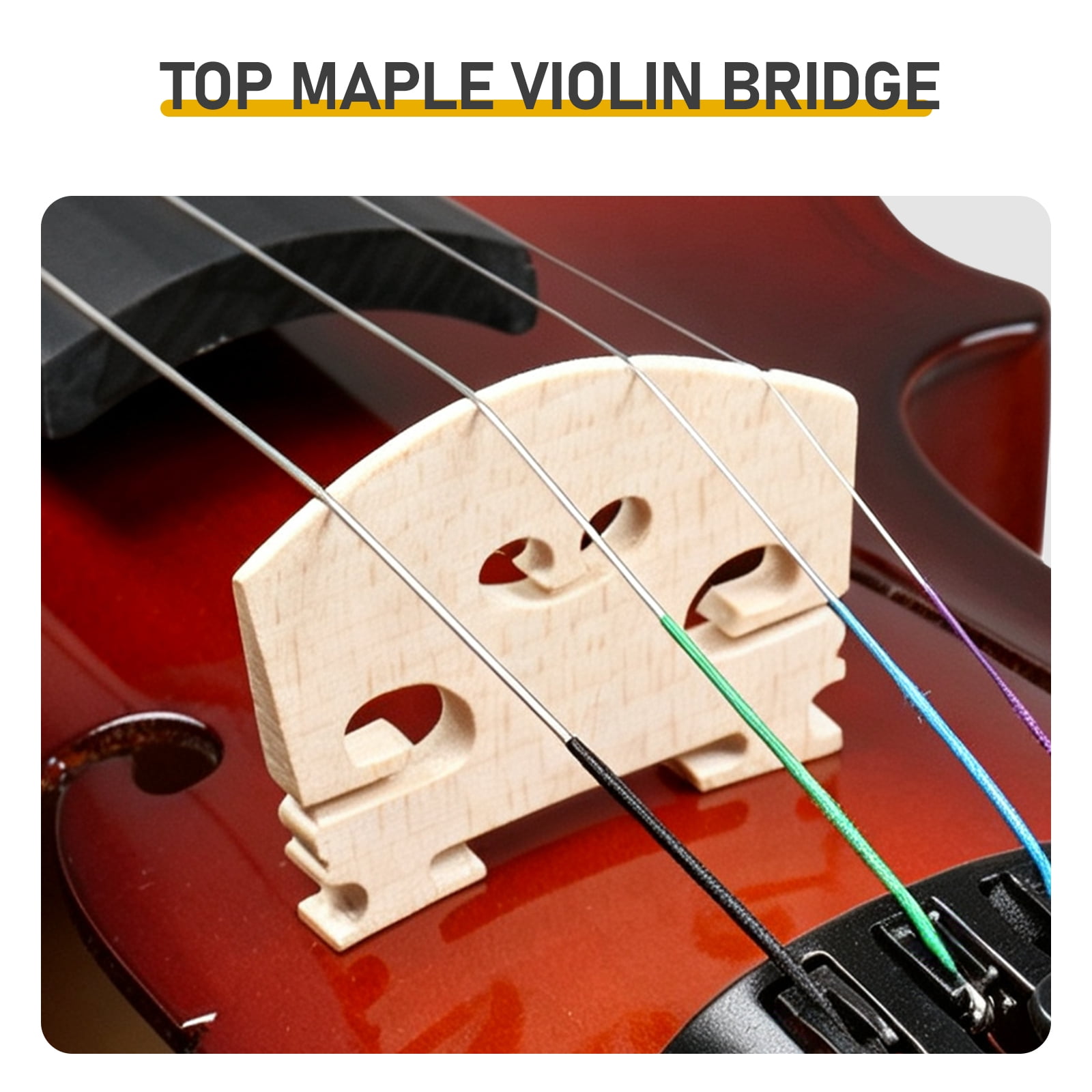 4/4 Full-Size Violin Set with Laminated Spruce Top and Maple Back, Complete Beginner Kit with Case, Bow, Rosin, Shoulder Rest, Tuner and Spare Strings