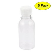 5Pcs 100ml Clear Plastic Seal Reagent Bottle Chemical Graduation Sample Bottle