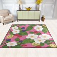 thumbnail image 2 of Yayeee Area Rugs for Living Room 5.2'x4' Non Slip Washable Bedroom Floor Carpet, White Flowers, 2 of 5