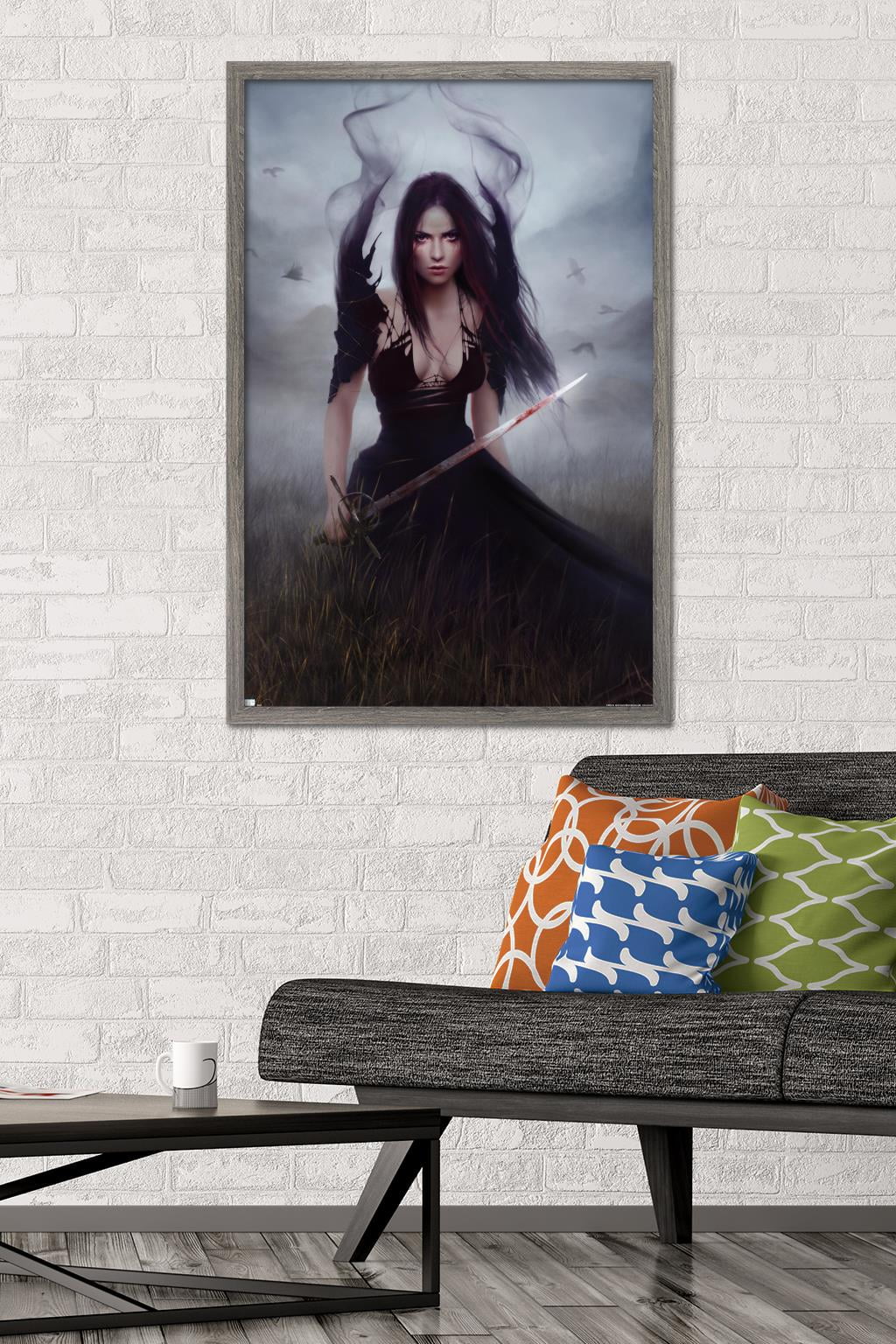 Melanie Delon - Blood Wall Poster, 22.375" x 34", Framed