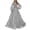 Grey, variant on Women Evening Dress V Neck Lantern Sleeve Shiny Sequin Beading Padded A-line Floor Length Mesh Double-layered Cocktail Party Dress Formal Prom Gown