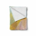 thumbnail image 2 of Abstract Soft Flannel Fleece Throw Blanket, Pale Modern Rainbow Ombre Colored Image Squares and Sharp Lines, Cozy Plush for Indoor and Outdoor Use, 50" x 70", Pale Blue Yellow, by Ambesonne, 2 of 6