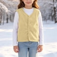 thumbnail image 5 of StSilkitty Boys Girls Fleece Vest Lightweight Sleeveless V Neck Button down Vests Coat Fall Winter Warm Outerwear, 5 of 8