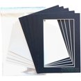 thumbnail image 1 of THE DISPLAY GUYS 18x24 Pack of 25 Textured Dignity Blue Picture Photo Matting Mat Boards + Backing Boards + Clear Plastic Bags Complete Set, 1 of 1