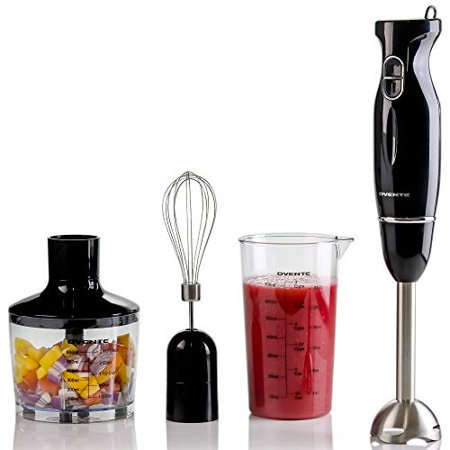 Ovente Immersion Hand Blender Set with 2 Variable Speeds and 3 Premium Attachments