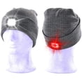 thumbnail image 5 of GRNSHTS Unisex LED Beanie Hat with Light, Gifts for Men Dad Him Women USB Rechargeable Winter Knit Lighted Headlight Headlamp Cap Flashlight Hat with 3 Brightness Levels Lighting and Flashing (Gray), 5 of 11
