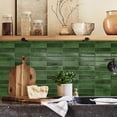 thumbnail image 3 of DEWOO 10 Sheet Peel and Stick Backsplash Tile,3D Self Adhesive Wall Tiles Stick on Backsplash for Kitchen,Bathroom,Camper (12"×12",Green), 3 of 14