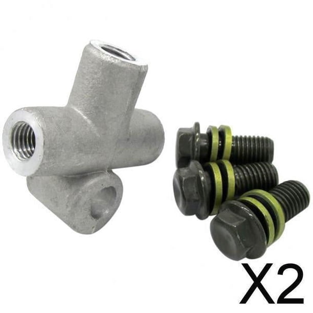 Acoplamiento en T de Tubo de Manguera de Freno Hidráulico de Aluminio DYNWAVEMX 2x10mm 2 piezas