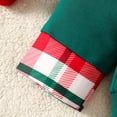 thumbnail image 5 of WIBACKER Christmas Toddler Boys Girls Casual Collared Curved Hem 2 in 1 Pullover Sweatshirts Cotton Plaid Contrast Shirt, 5 of 7