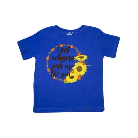 

Inktastic Sunflower I Just Wanna Soak up the Sun Gift Toddler Boy or Toddler Girl T-Shirt