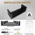 thumbnail image 3 of Repisas Flotantes de Pared, Set de 5 Repisas para Recamara, Repisa Flotante Fácil de Montar, Capacidad de Carga 12 KG, Estantes Flotantes Versátiles para Dormitorio, Sala, Estudio, Cocina, 3 of 6