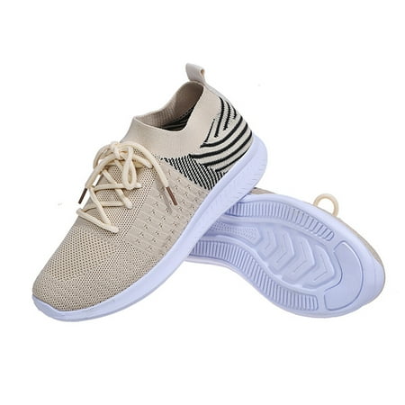 

Cathalem Mesh Casual Up Loafers Women s Fashion Shoes Lace Breathable Women s casual shoes Flip Flops for Women Casual Summer Beige 7.5