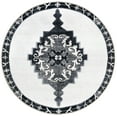 thumbnail image 5 of Unique Loom Timeless Collection Area Rug - Thomas (3' 6" Round Black and White/Gray), 5 of 6