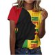thumbnail image 1 of Tops de Ajuste Suelto para las Mujeres Sudadera Casual Impresa Manga Corta Cuello Redondo Superior, Poliéster, 1 of 5