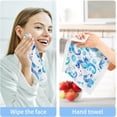 thumbnail image 5 of GZHJMY Blue Turquoise Seahorses and Starfishes Washcloth Set of 2 Pcs 100% Cotton Small Face Towel, 12 x 12 inch, 5 of 6
