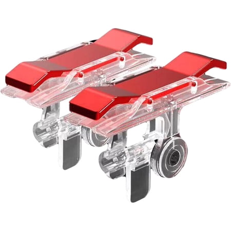 1 Pair Mobile Phone L1 R1 Fire Button Aim Gaming Trigger Shooter Compatible with PUBG - Red,5.25 x 4.2 x 3.3 cm